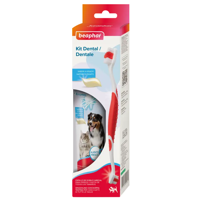 Beaphar pack Dental para perro y gato (Pasta + Cepillo)