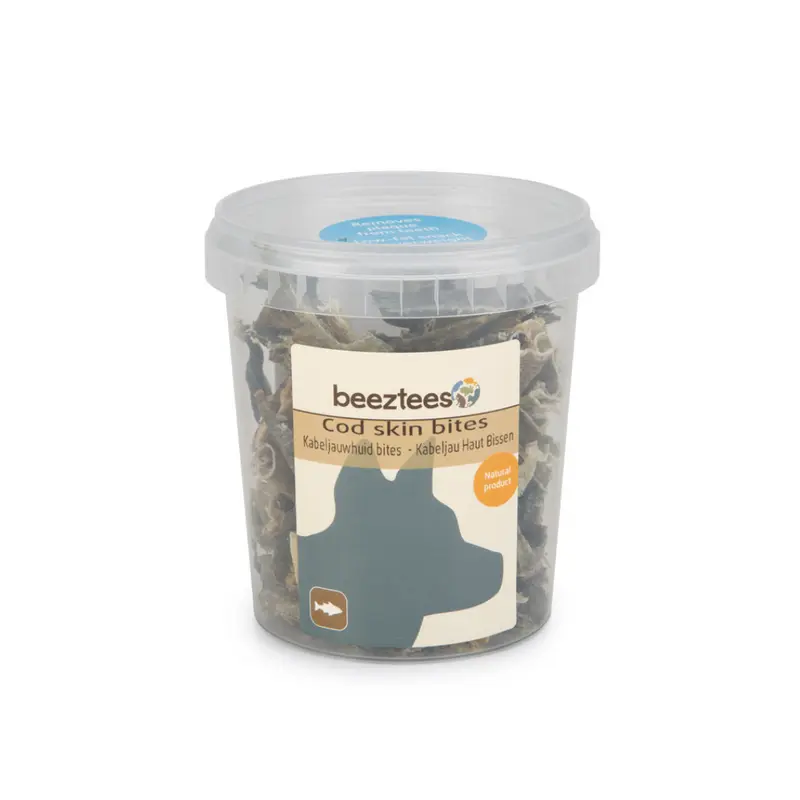 BEEZTEES Bocados Piel de Bacalao 75 g para perros