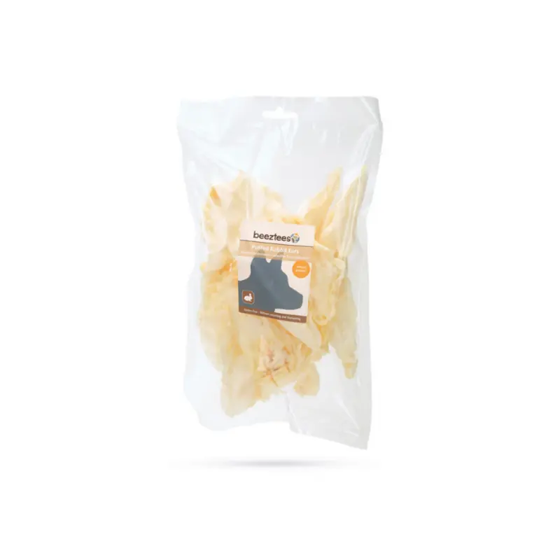 BEEZTEES Orejas de Conejo Infladas 100 g para perros