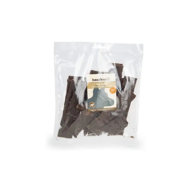 BEEZTEES Tiras Ciervo Jerkey 200 g para perros