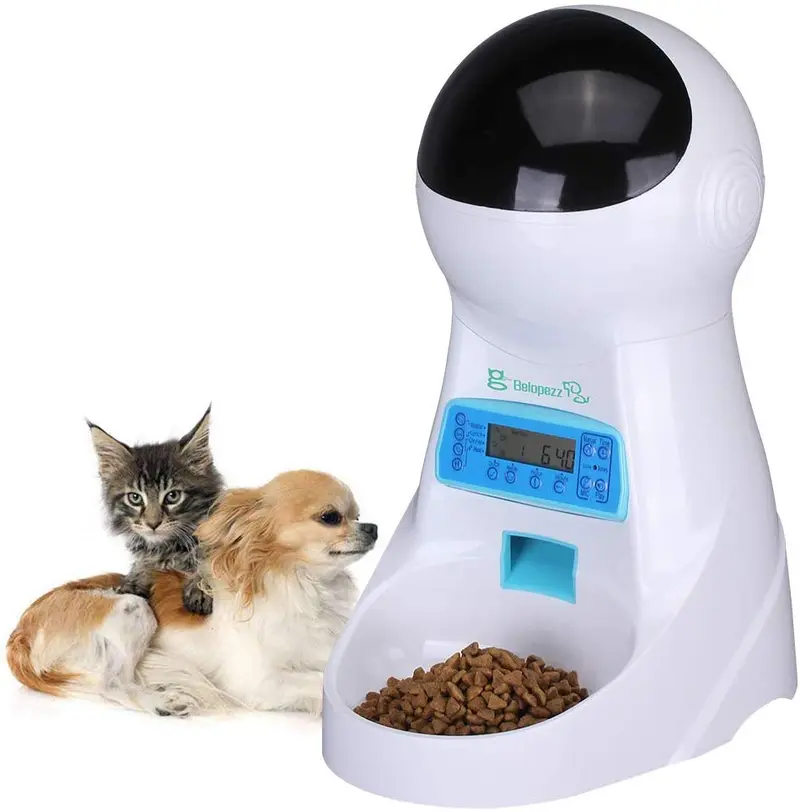 BELOPEZZ 3 litros Smart Pet alimentadores automáticos con temporizador programable hasta 4 comidas al día para perros y gatos