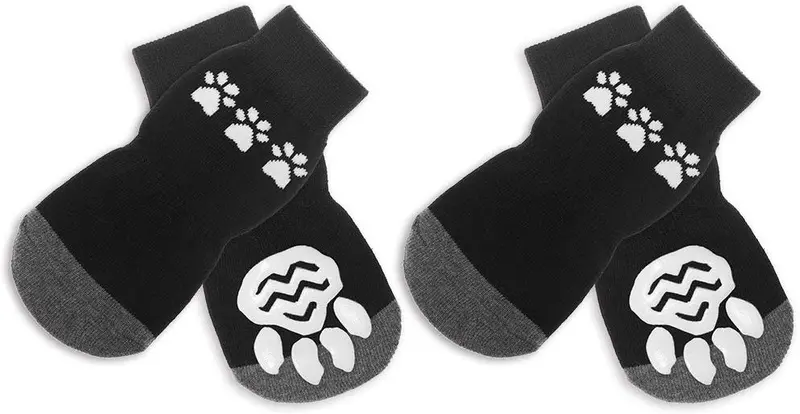 BINGPET Calcetines antideslizantes para perro, para suelos de madera dura, protectores de patas de mascotas con agarres