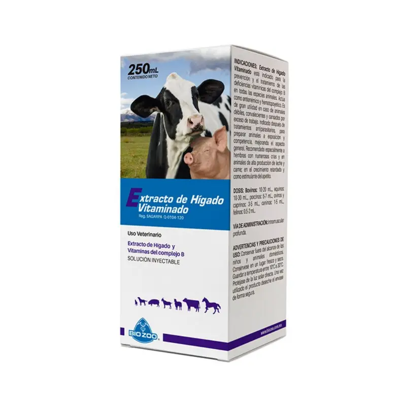 Bio Zoo Extracto De Higado Vitaminado Iny 250 Ml