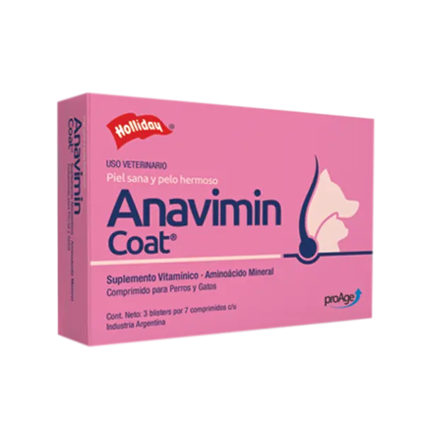 Biomodulador Anavimin coat para Perros y Gatos 21 comprimidos