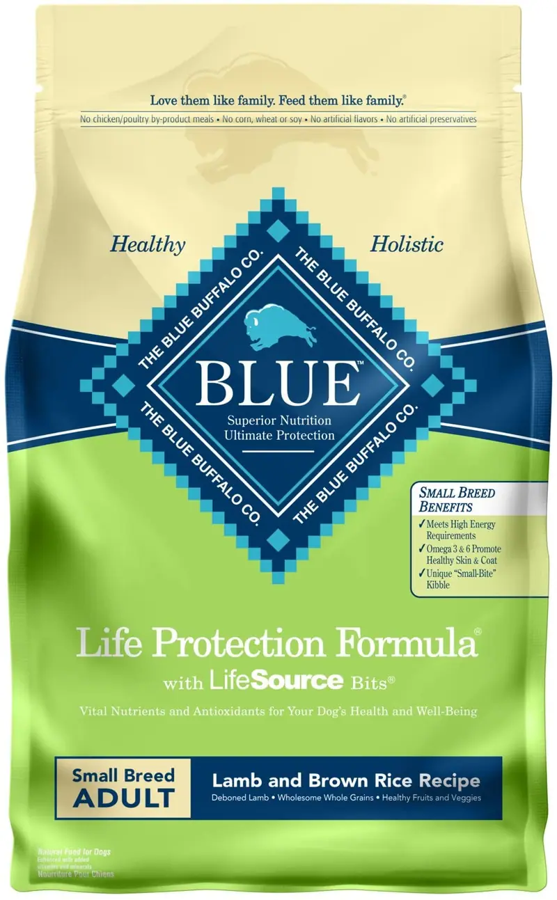 Blue Buffalo Life Protection Formula Small Breed Dog Food – Natural Dry Dog Food for Adult Dogs – Chicken and Brown Rice – 15 lb. Bag