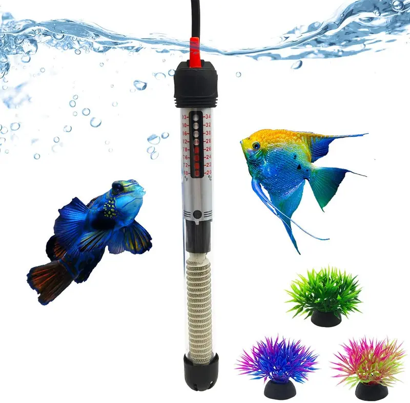 Bnzaq calentador de acuario para tanque de peces, temperatura ajustable, termostato sumergible, 25 W/50 W/100 W/150 W/200 W/300 W