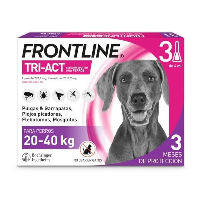 Boehringer Frontline Tri-Act Pipetas Antiparasitarias para perros (20-40kg)