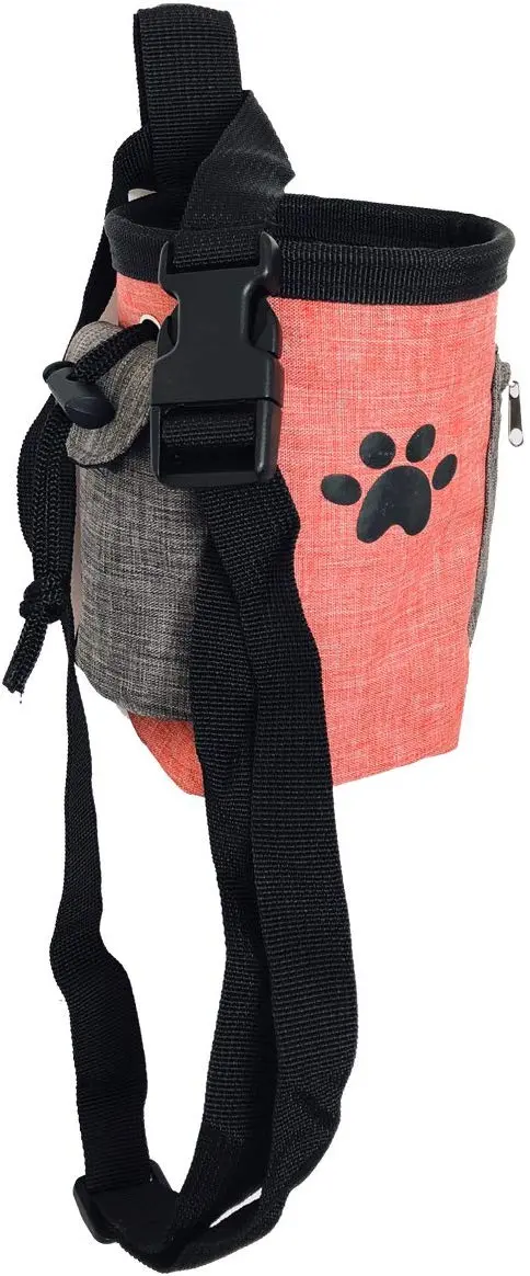 Bolsa de entrenamiento para mascotas con cinturón para mascotas Juguetes Kibble Treats Sport Running Cordón Cintura Bolsa de Caca Dispensador
