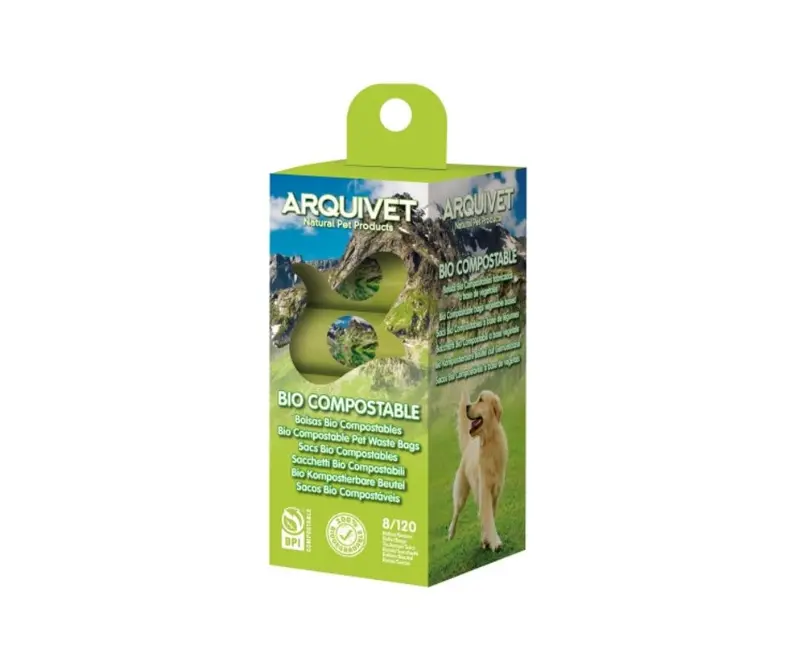 Bolsas Excrementos para Perros Arquivet Biodegradables 8x15
