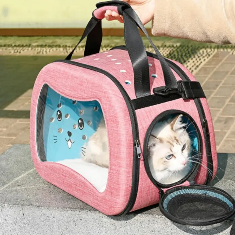 Bolso Para Gato Plegable Azul,Gris,Rojo