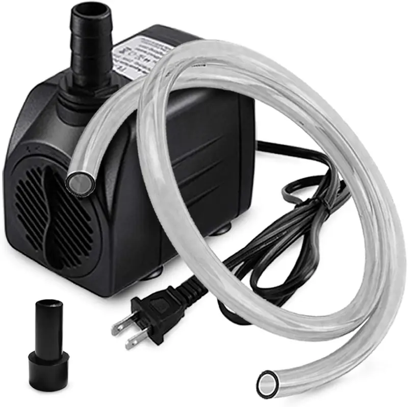 Bomba sumergible PULACO 10W 160GPH con tubo de 3.3 ft para acuarios, tanque de peces, fuente de estanque, estatuaria, hidropónica, característica de agua, fuentes de interior