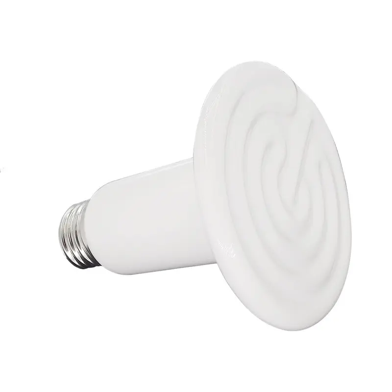 Bombilla de calor reptil – 60 W de cerámica emisora de calor sin daño, sin luz, calentador de infrarrojos, lámpara para lagarto, acuario, serpiente, hermana, hermana, 110 V), color blanco