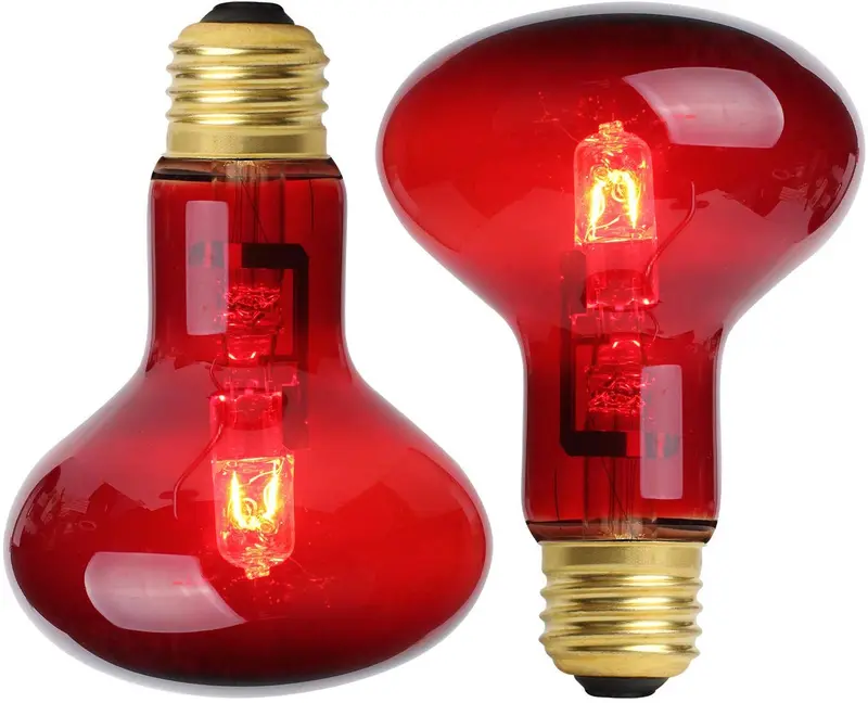 Bombilla infrarroja de calentamiento de luz roja de 75 W para mascotas 50 W UVA Spot Heat Lamp para reptiles y anfibios – Lizard Tortuga Snake Chameleon 2 unidades