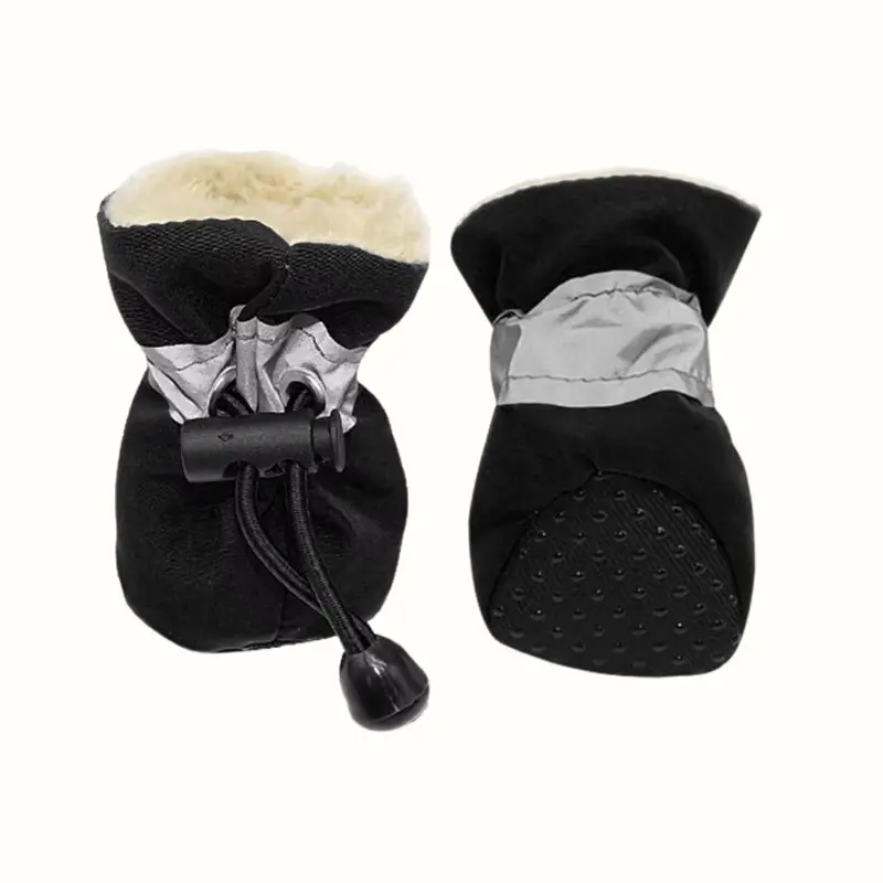 Botas Impermeable con Peluche Negro Kanu Pet para Perro