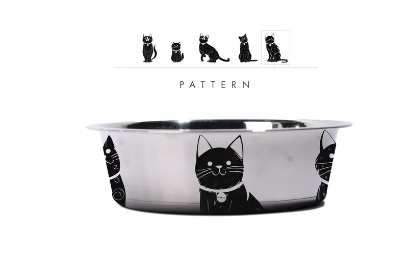 Bowl de Acero Inoxidable PETJOY CatFamily para Gatos | M‑PETS®