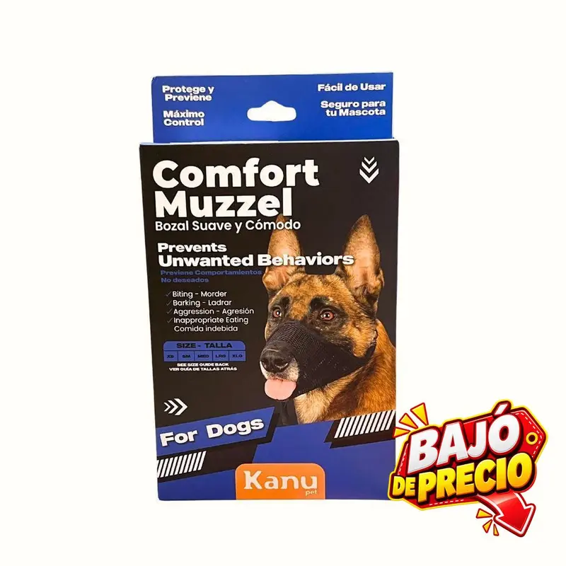 Bozal Confort Kanu Pet para Perro Seguro y Cómodo