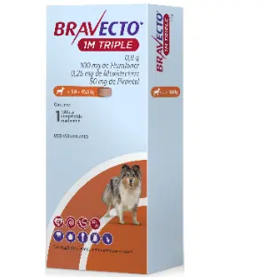 Bravecto 1 M TRIPLE M 100 mg 1 Tableta (5 a 10 kg) Control de parásitos internos y externos