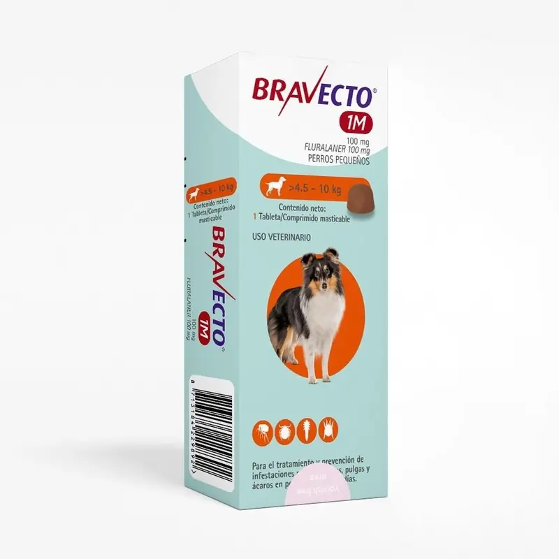 Bravecto Perro 1 Mes 4.5 - 10 kg (100 mg)