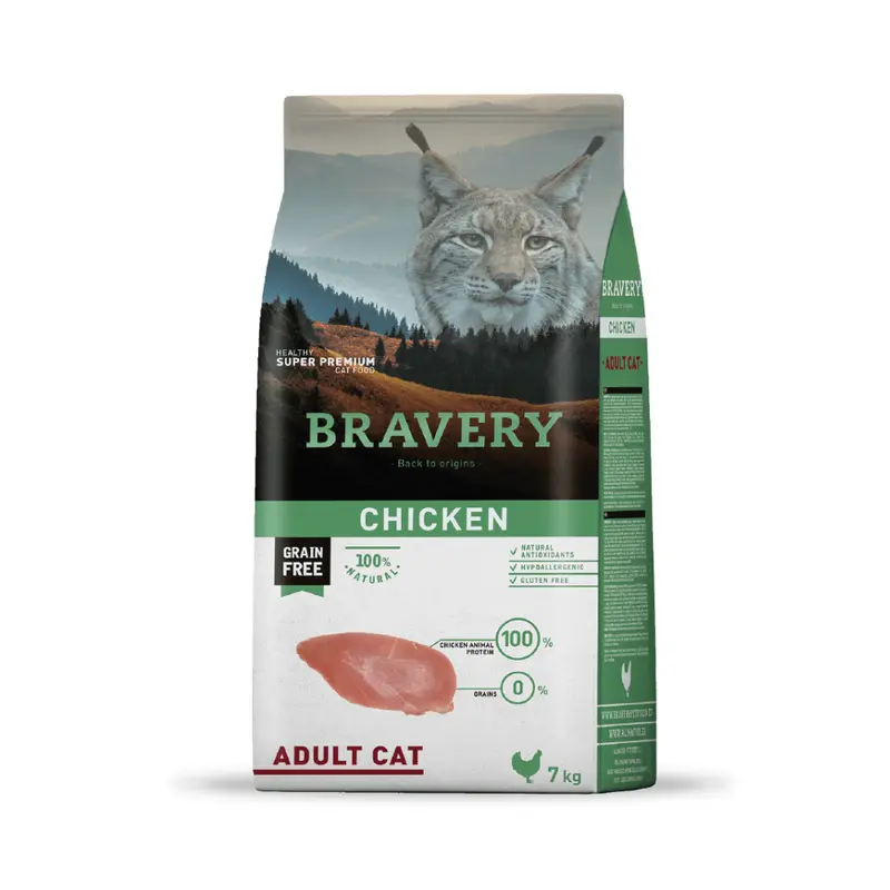 Bravery Gato Adulto Pollo