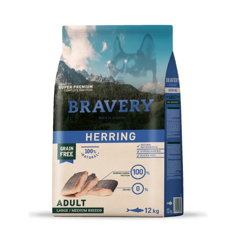 Bravery Perro Adulto Herring Razas Mediana y Grandes