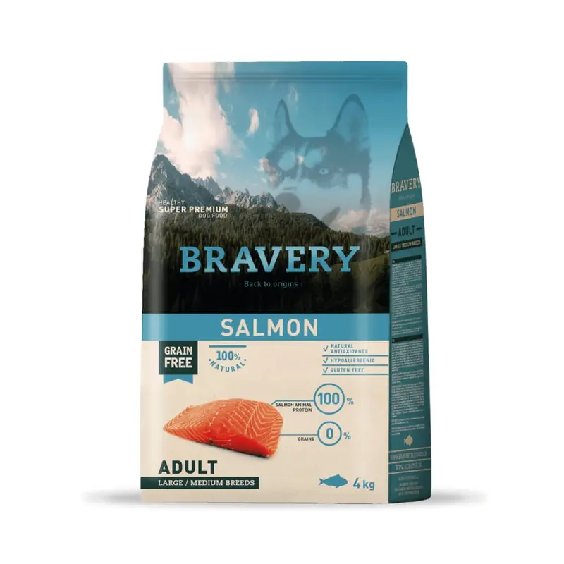 Bravery Perro Adulto Salmón Razas Mediana y Grandes