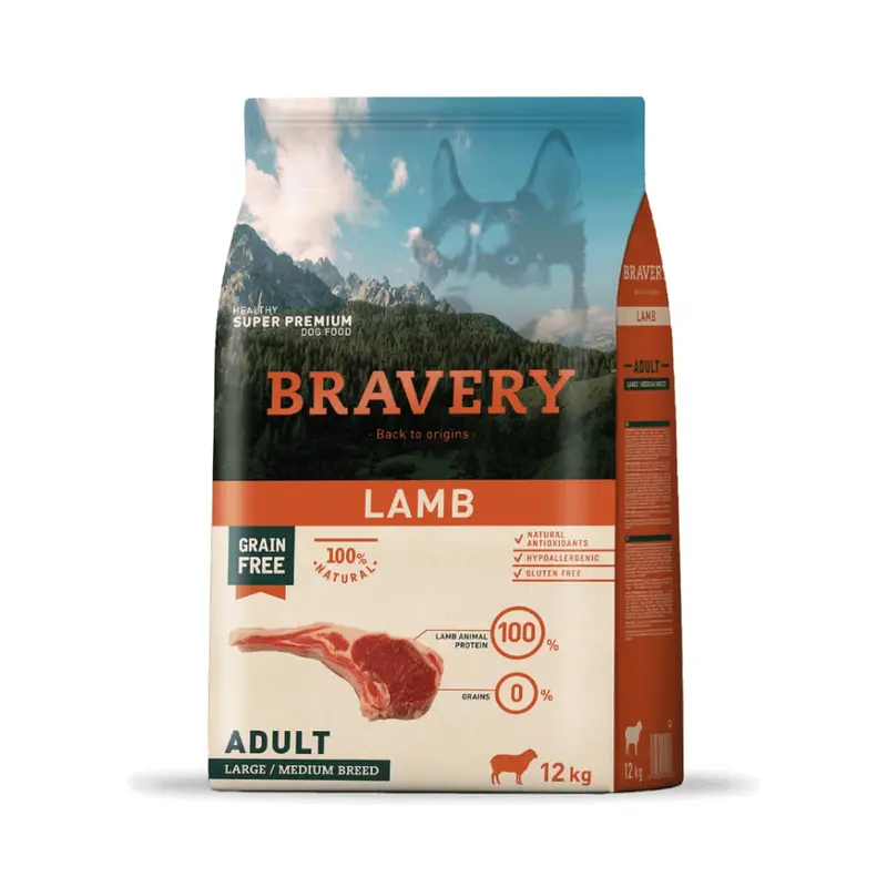 Bravery Perro Cordero Adulto Razas Mediana y Grandes
