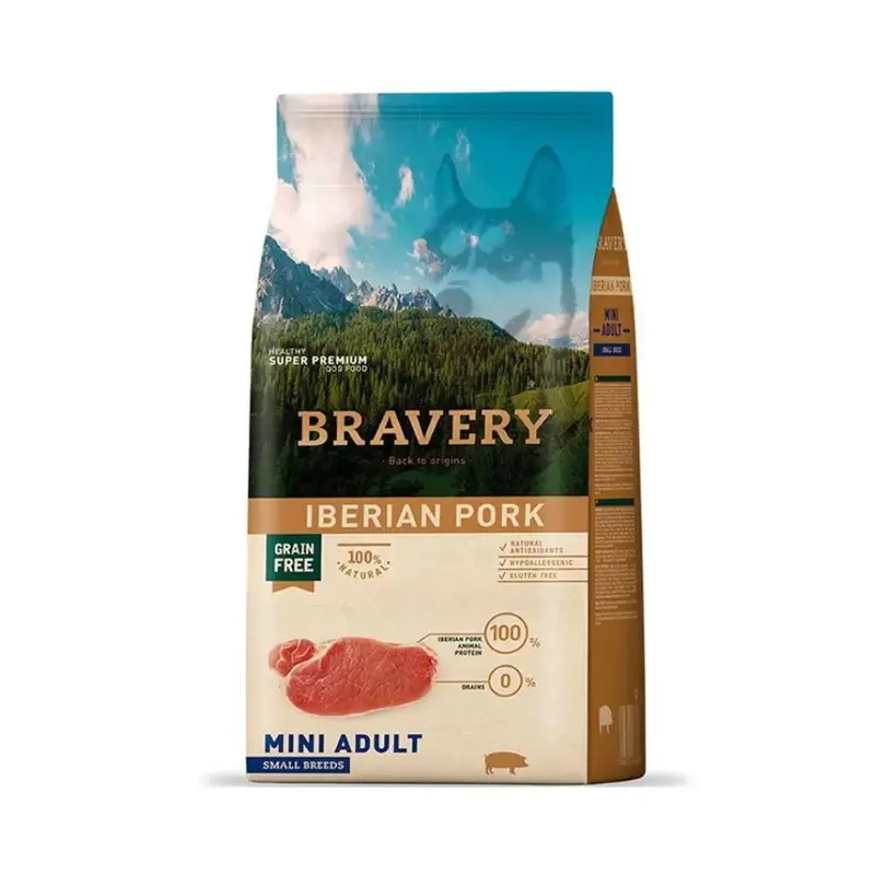 Bravery Perro Mini Adulto Cerdo Ibérico Razas Pequeñas 2kg