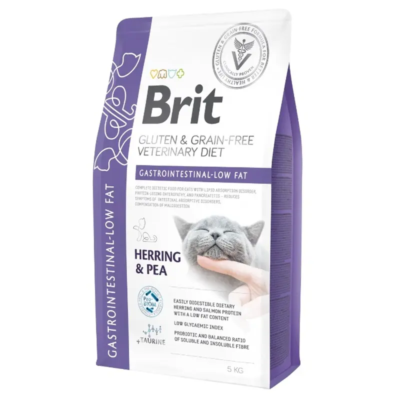 Brit Veterinary Gastrointestinal Low Fat para gatos