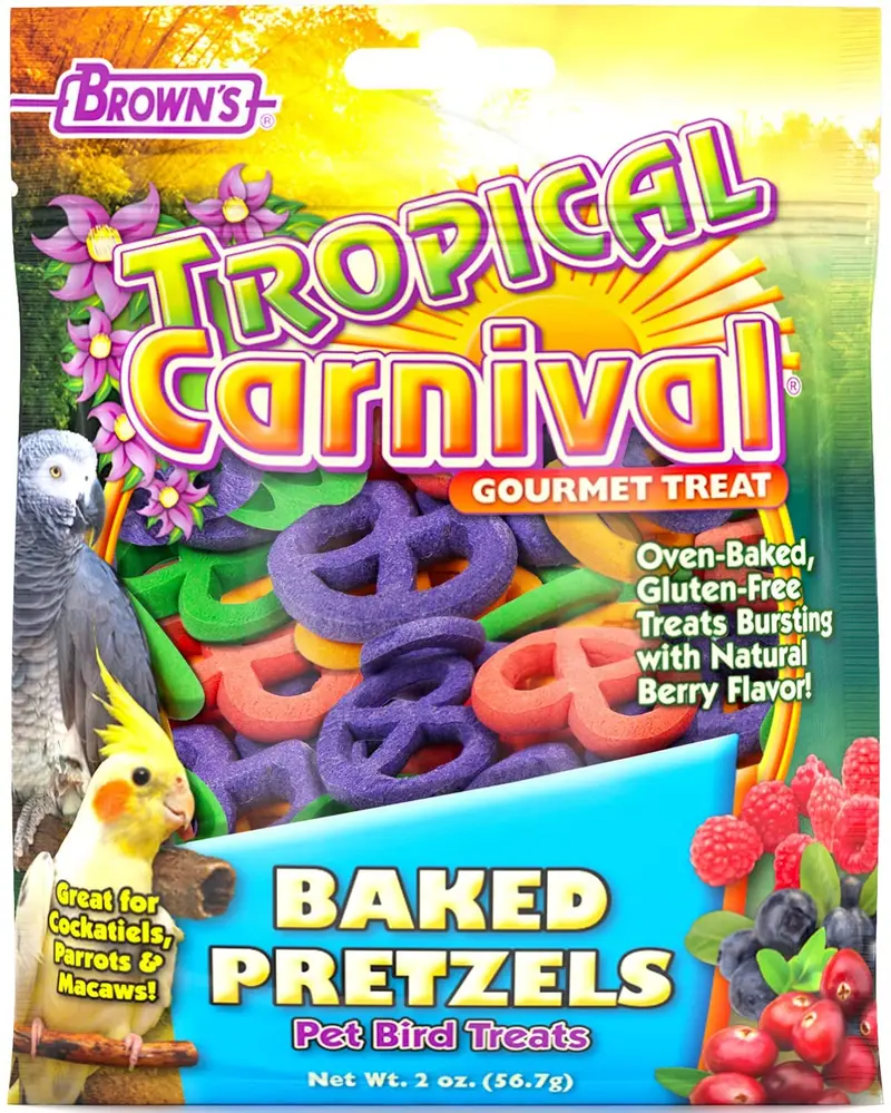 Brown's Tropical Carnival Baked Pretzels Bird Treats