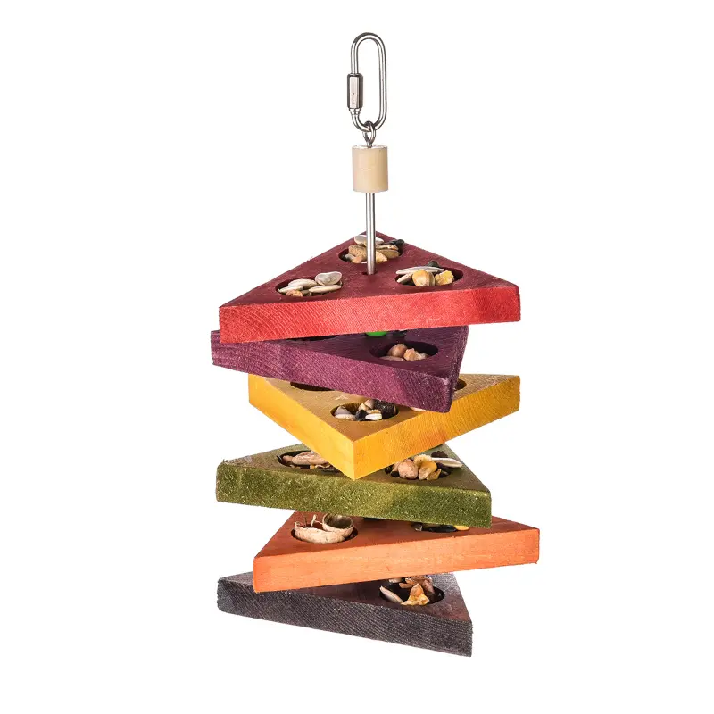 Bubimex Juguete Colgante Triangular para Pájaros 28 cm