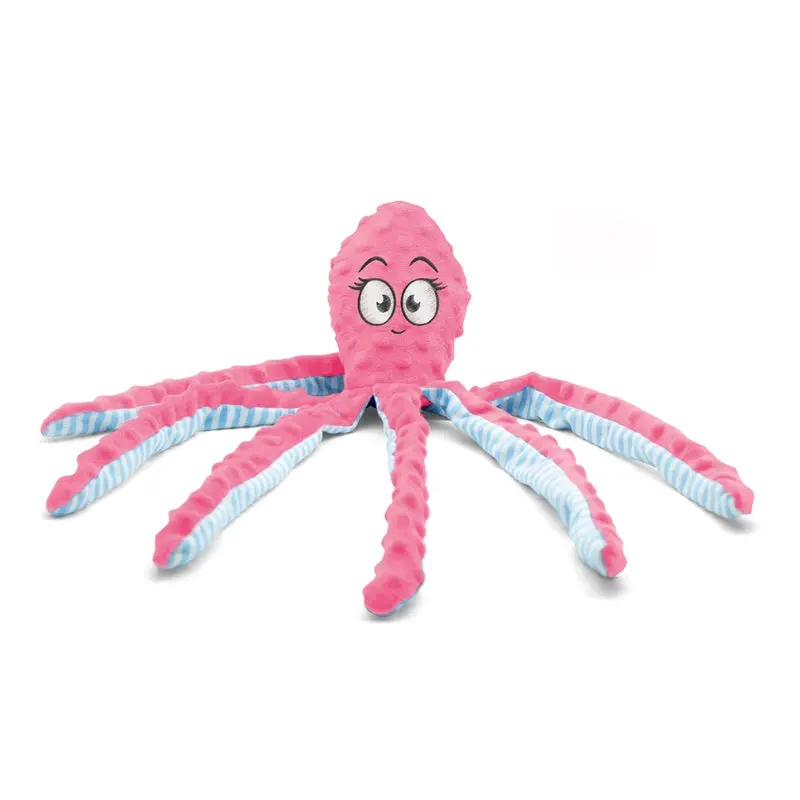 Bubimex Pulpo de peluche con sonajero Rosa 45 cm