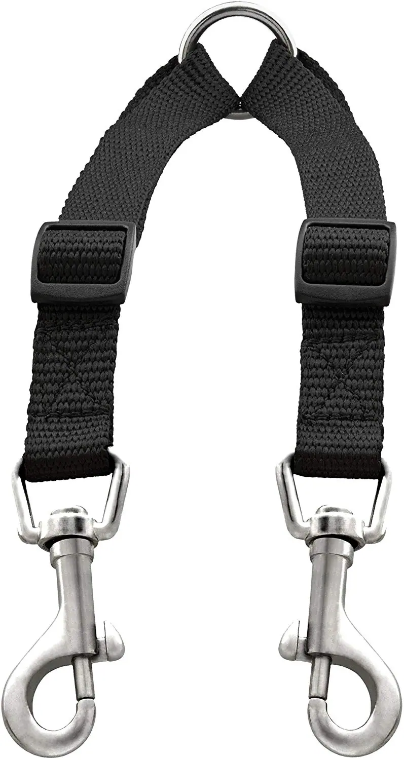 Caldwell's Pet Supply Co., Correa de perro sin enredos, Paseador de perros doble, correa de entrenador con dos separadores ajustables, 16 - 24 pulgadas
