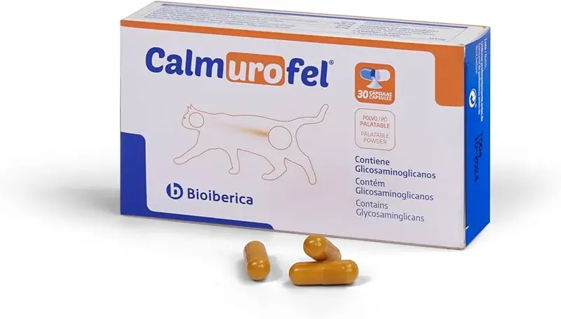 Calmurofel 30 Cápsulas | Suplemento Urinario para Gatos con Cistitis Idiopática