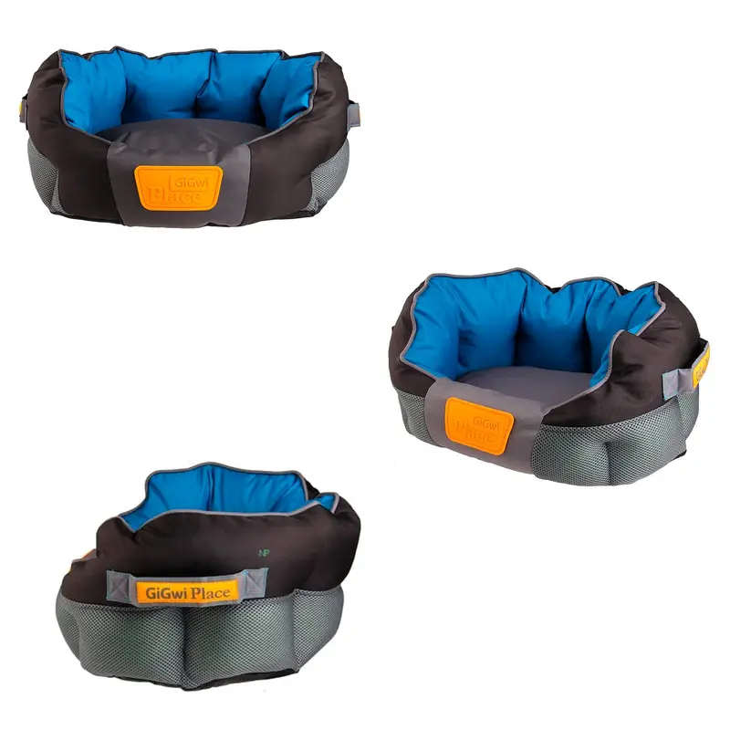 Cama Gig Place Ovalada Negro Azul L