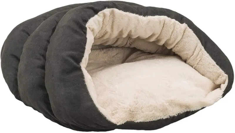 Cama para mascota en forma de cueva, para acurrucarse, de Ethical Pets, 22", Negro