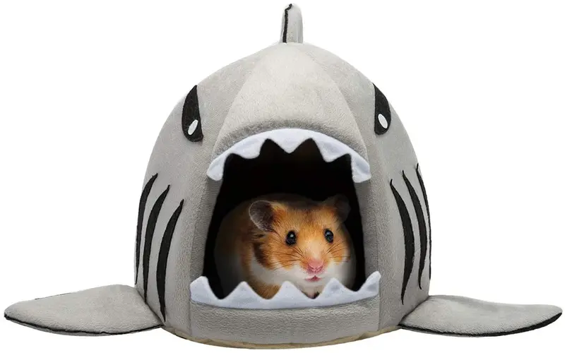 Cama para mascotas pequeñas, diseño de hámster holandés de cerdo, algodón, color gris