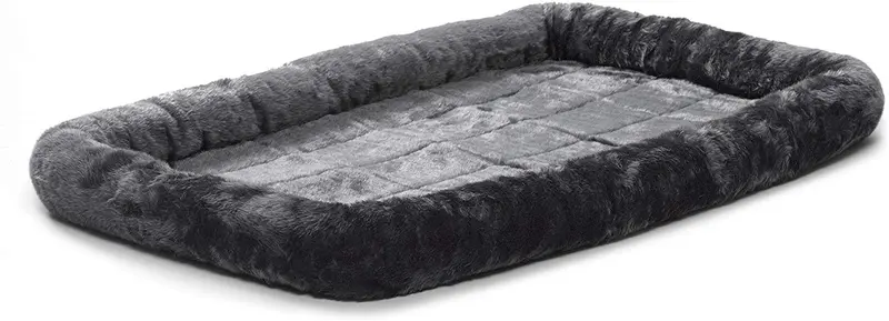 Cama para perro New World Gray | Cama para perro con refuerzo para cajas de metal | Lavar a máquina y secar