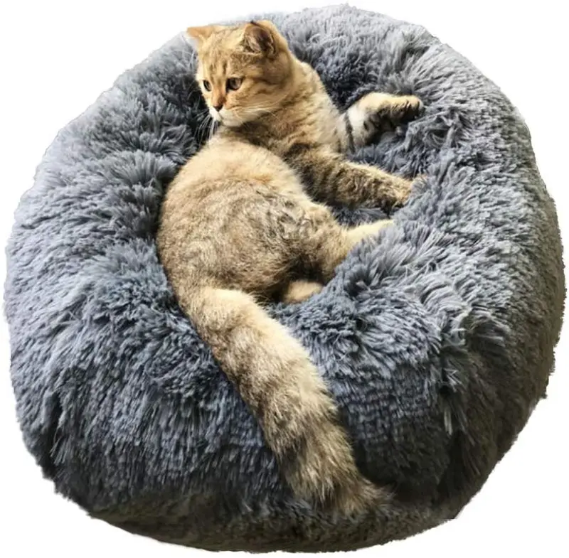 Cama para perro o gato BinetGo, cojín de piel sintética para perro o gato, alivio de articulaciones y mejor sueño, lavable a máquina, parte inferior impermeable