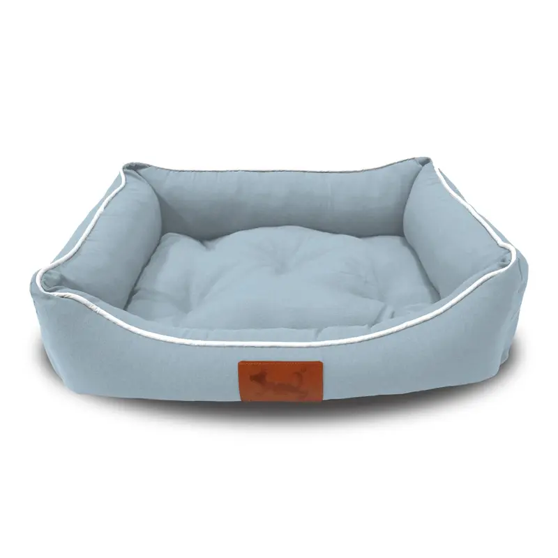 Cama para Perros de Loneta, Azul Claro