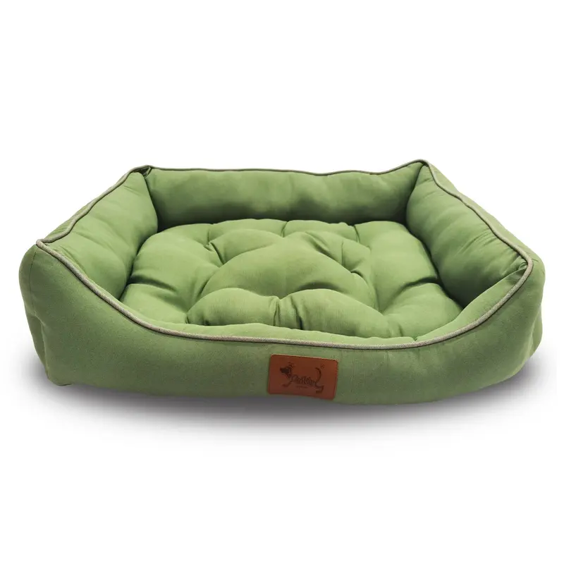 Cama para Perros de Loneta, Verde