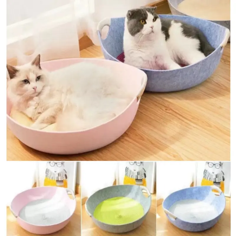 Cama Rascador Para Gato Azul,Gris,Rosado