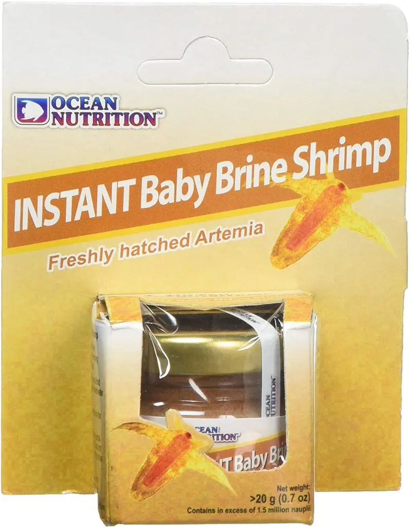Camarón pequeño de salmuera, comida instantánea para peces, de Ocean Nutrition, (0,7 ozas).