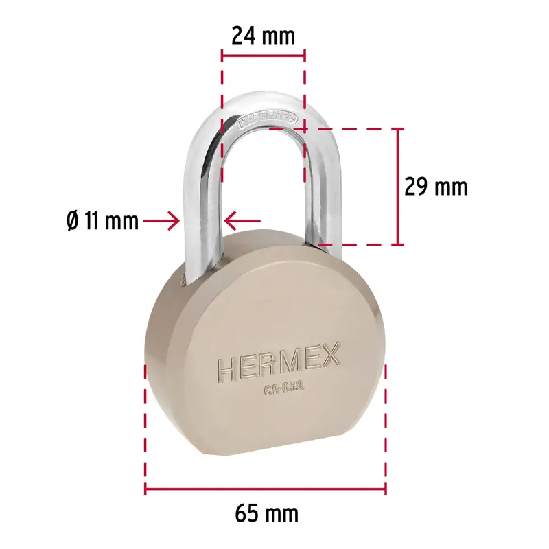 CANDADO DE ACERO HERMEX 43336