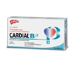 Cardial B 5 mg 20 tabletas PRODUCTO CONTROLADO VENTA SÓLO EN FARMACIA CON RECETA MEDICA CUANTIFICADA EN ORIGINAL