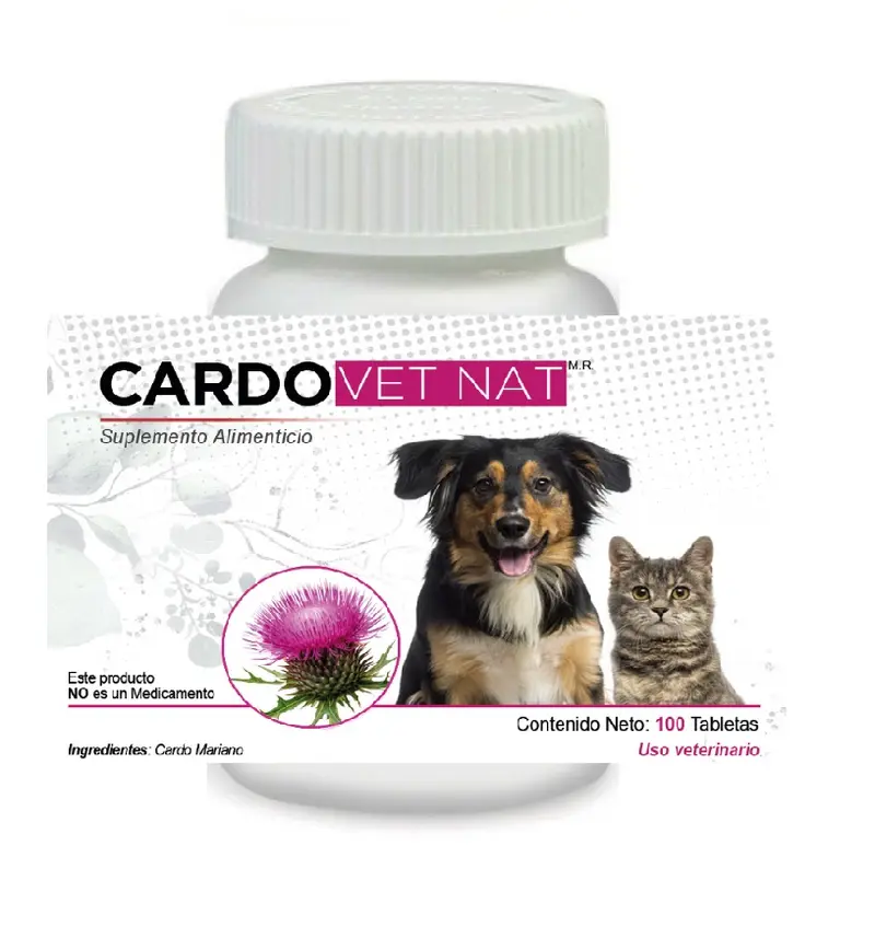 Cardo VetNat 100 Tabletas (Suplemento Hepático ) Cardo Mariano ANTES Silima VetNat
