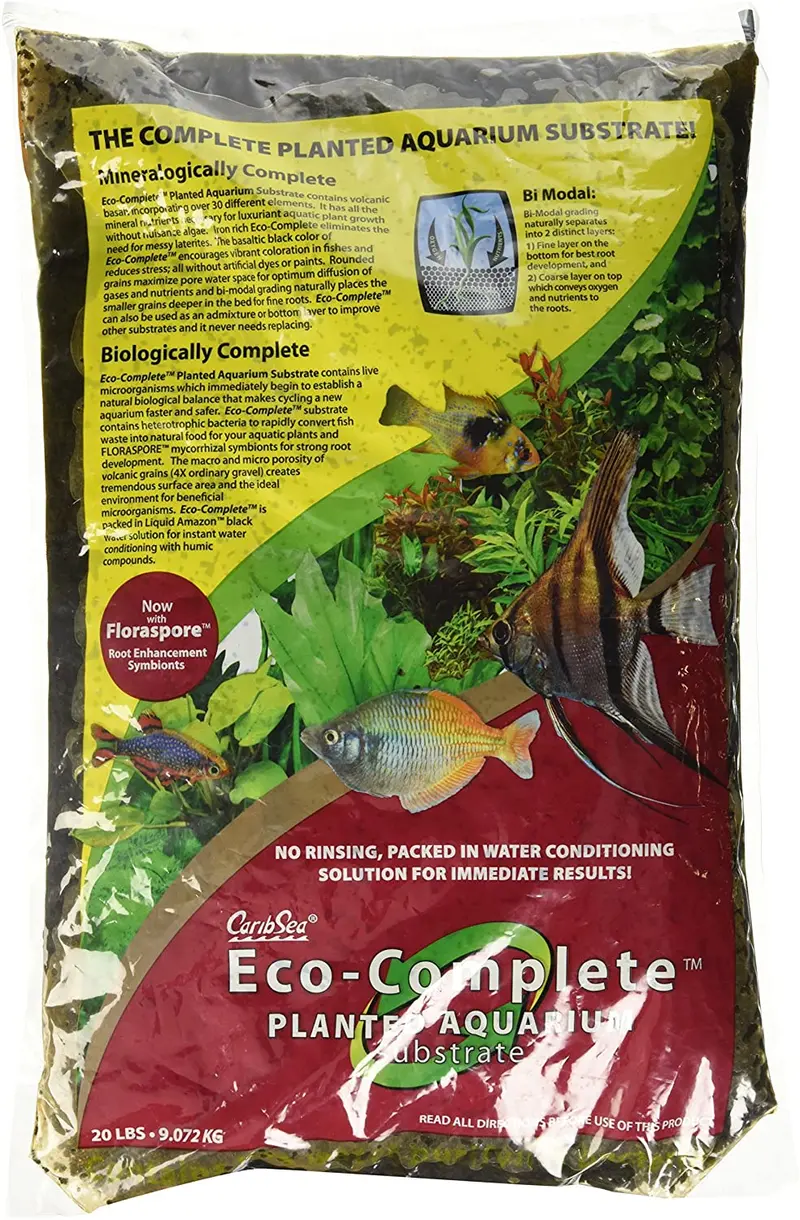 Carib Sea Eco - Sustrato completo para acuario, color negro