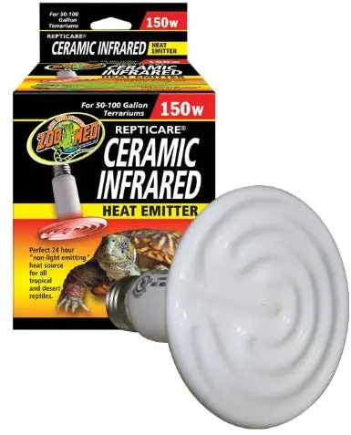 Carolina Custom jaulas Zoo Med repticare cerámica Emisor de calor de infrarrojos 150 W, para 50 – 100 galones terrario usar y Clorhexidina solución 2%; 1 recambio hace 32 onzas de solución de trabajo