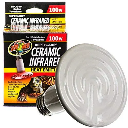 Carolina Custom jaulas Zoo Med repticare infrarrojos de cerámica Emisor de calor 100 W, para 30 – 40 galones terrario usar y Clorhexidina solución 2%; 1 recambio hace 32 onzas de solución de trabajo