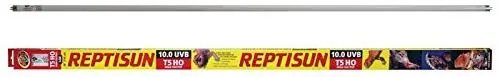 Carolina - ReptiSun para jaulas personalizadas Zoo Med 10.0 UVB T5HO 54W 46", tubo fluorescente de iluminación de reptiles y solución de clorhexidina 2%; 1 recambio hace 32 oz. de solución de trabajo