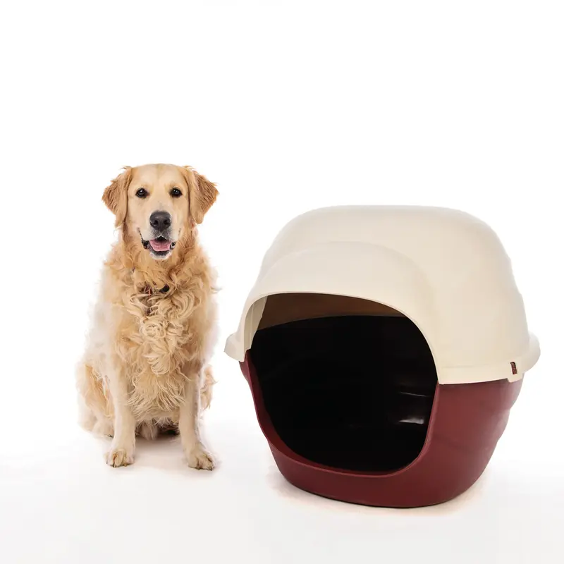 Casita Tipo Iglú para Perros - Bordeaux e Ivory (Bordeaux & Ivory) | M-Pets